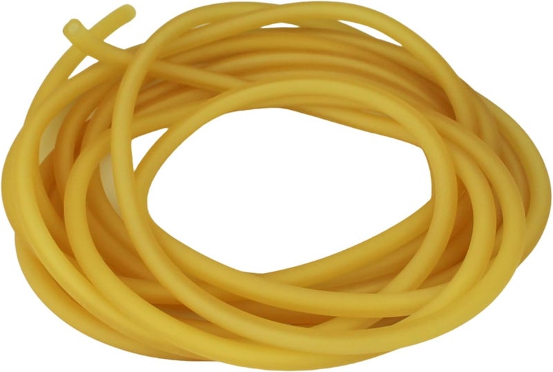 guyker Natural Latex Rubber Tubing Tube 1/8" (3mm) ID x 1/4" (6mm) OD Speargun Band Slingshot Catapult Tube Rubber Hose 10M Length, Yellow - Image 1